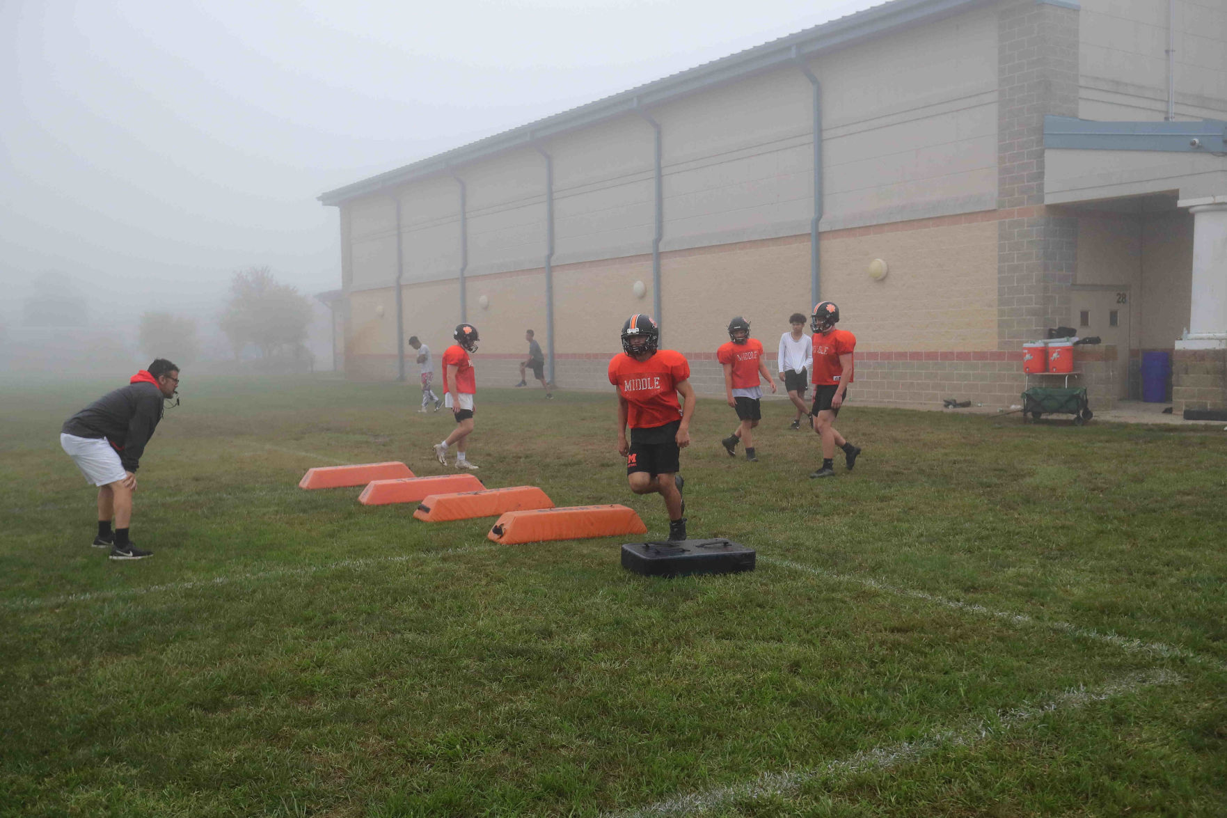 Middle Township High School football practice